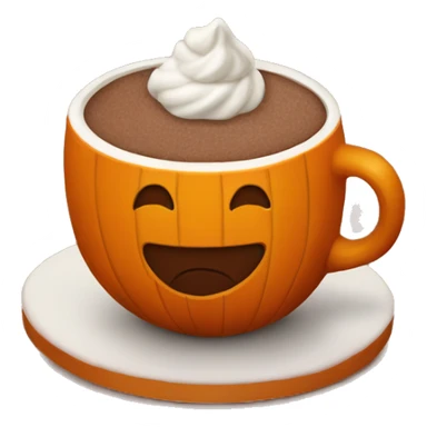 Hot cocoa in a pumpkin cup sticker