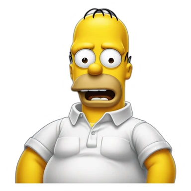 Homer Simpson obese shocked with big eyes sticker