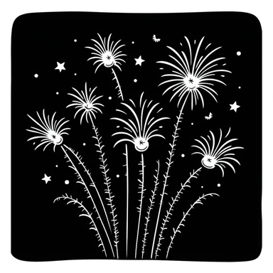 폭죽 (fireworks) hand drawn doodle style sticker