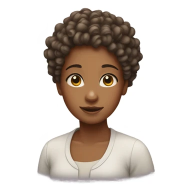 Girl curly hair  sticker
