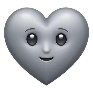 Grey heart sticker