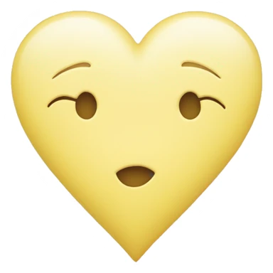 a pastel yellow heart sticker