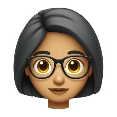 Cute Mexican girl with glasses sticker