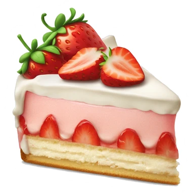 Strawberry shortcake ( slice of cake ) sticker
