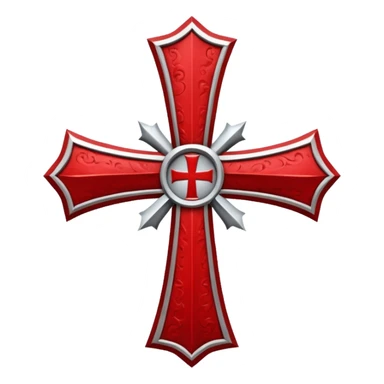 the red patea cross of the knights templar sticker