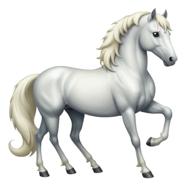 white horse side view full body sticker
