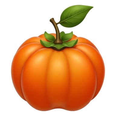 persimmon fruit smooth no parts on skin sticker