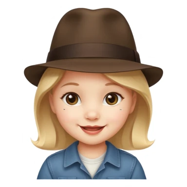 a baby girk with fedora  sticker