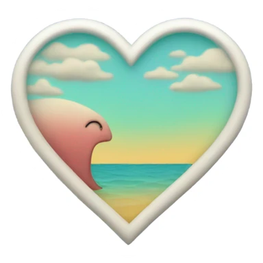 Heart with the sea colour  sticker
