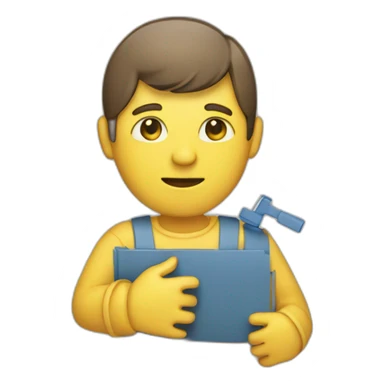 person with a blueprint in hands sticker