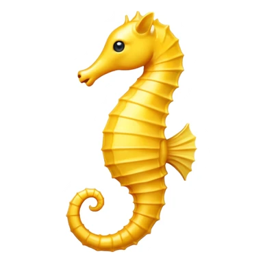 Seahorse all yellow just yellow sticker