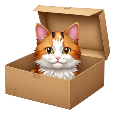 Cat in a shoebox  sticker