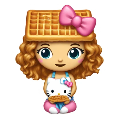 Hellokitty with waffle sticker