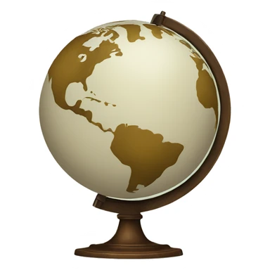 Old pretty globe  sticker