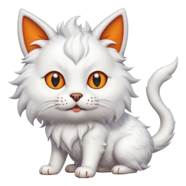 Cat plus a horned fish dog sticker