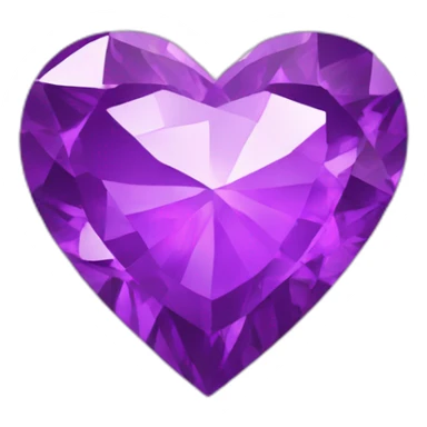 Purple heart diamond sticker