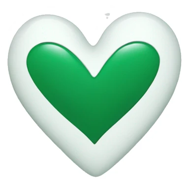 heart-deep-green-and-white-color sticker