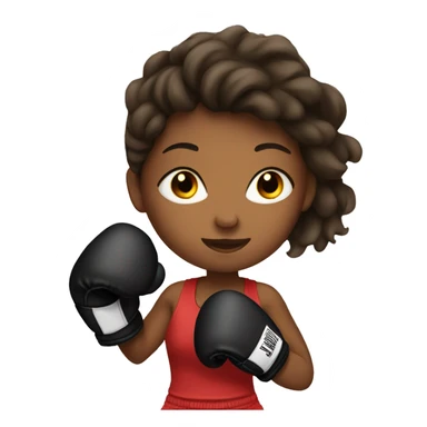 Brown skin girl boxing  sticker
