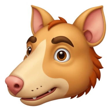 Man with snout and tail sticker