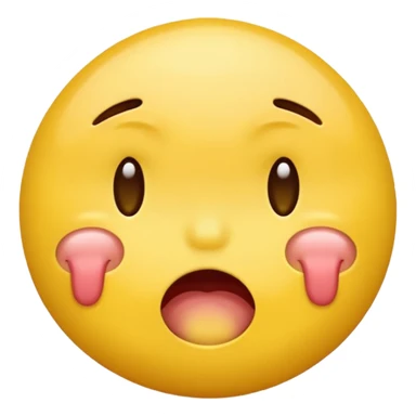 Yellow emoji drooling half asleep sticker