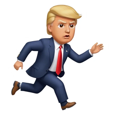 Donald trump getting ran over  sticker