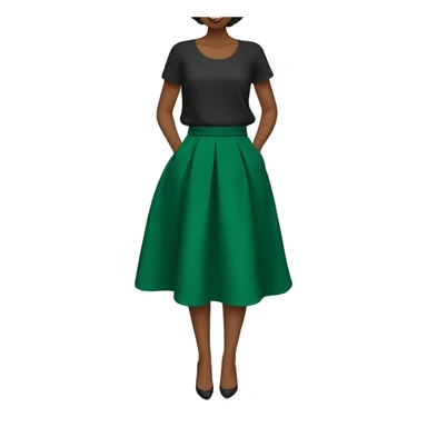 Emerald midi skirt sticker