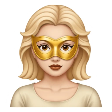 Woman with mas sticker