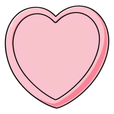 A mini pink heart  sticker