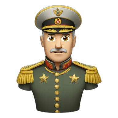 Muscular Russian Army General sticker