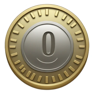 a coin with 0 label and percentage sign sticker