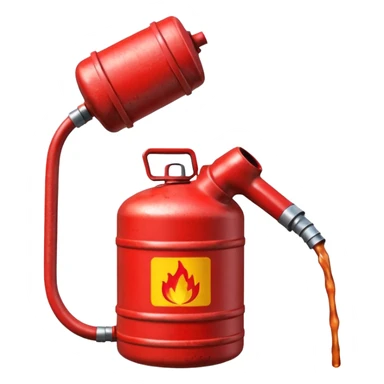 red gasoline canister pouring diesel sticker
