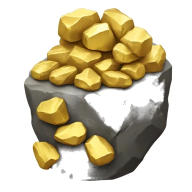 Gold nuggets caught in a stone sticker
