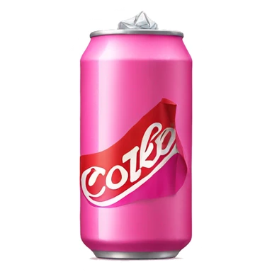 Pink coke with a pink bow rapped around it sticker