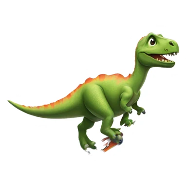 dinosaur riding a surf board  sticker