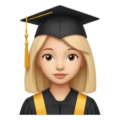 graduating cap girl sticker