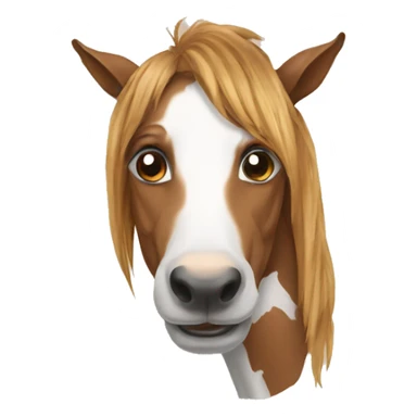 Hourse with dog sticker