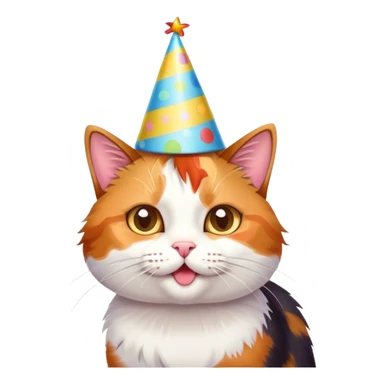 Cute cat celebrating her birthday  sticker