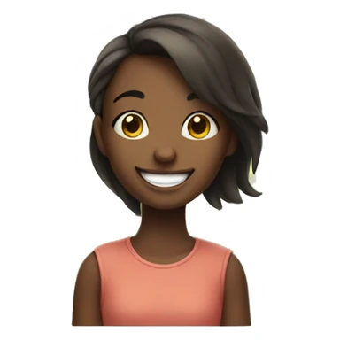 smiling girl by the window sticker