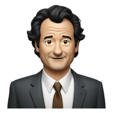 Bill murray black hair sticker