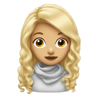 blonde girl kissy face sticker