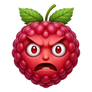 angry ugly raspberry sticker