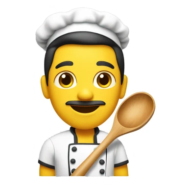 chef, yellow skin. with a wooden ladle in hand sticker