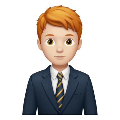 ginger private school boy student sticker