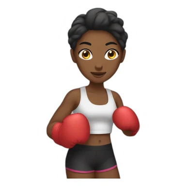 Boxe femme sticker