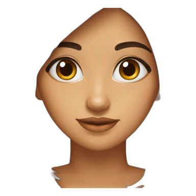 chica de ojos y cabello marrón de piel morena  sticker