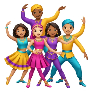 dancer sfrom different backgrounds  sticker