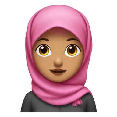Hijabi girl with pink bow  sticker