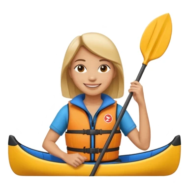 woman canoeist sticker