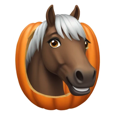 Citrouille cheval sticker