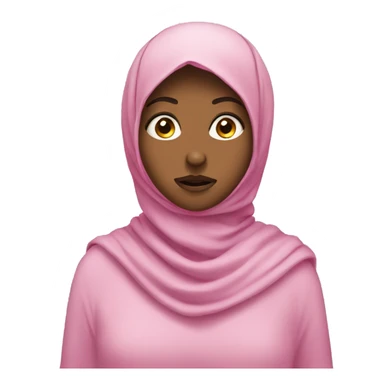 Girl with pink hijab shocked  sticker